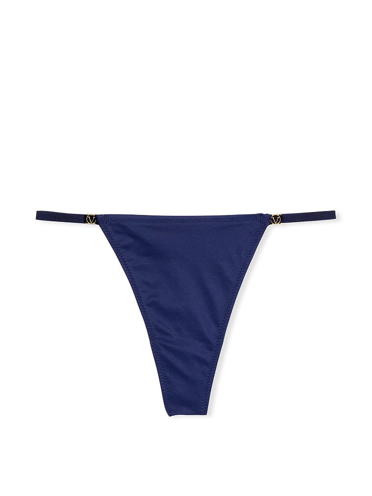 Thongs & V-Strings, 100% Cotton Thong Panty Breaker Blue