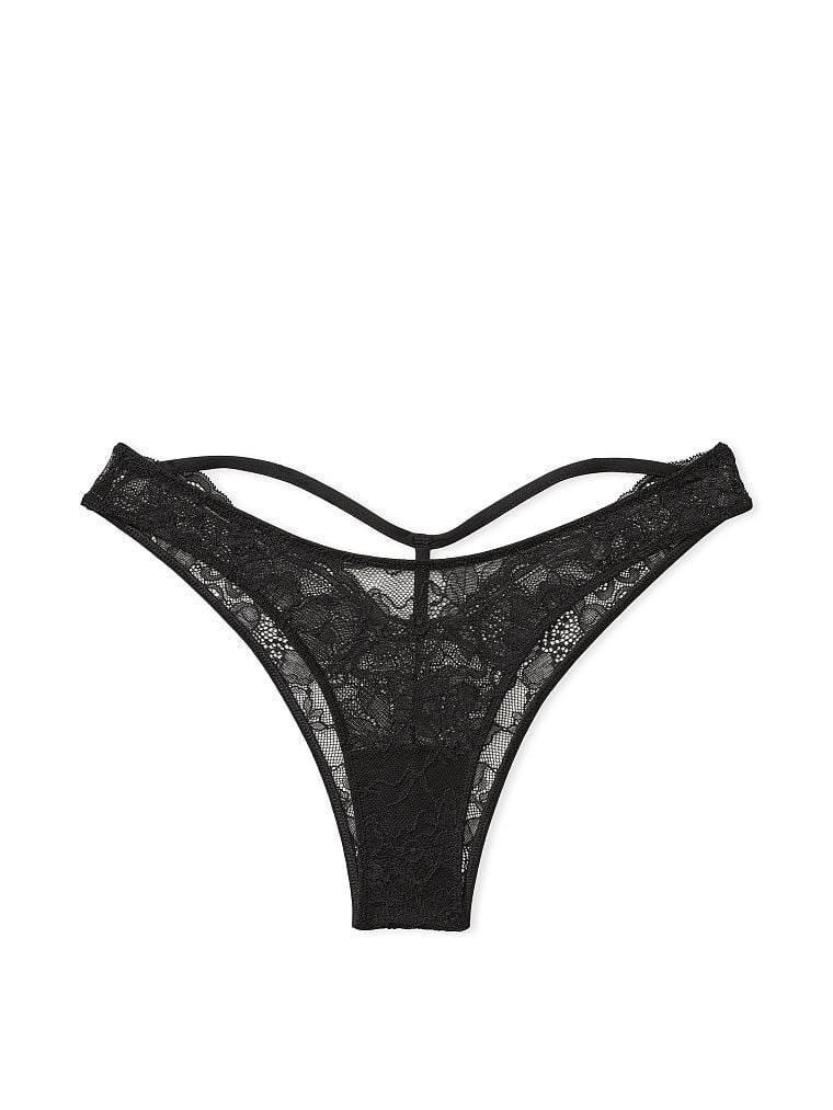 Buy Very Sexy Shine Strap Cutout Lace Brazilian Panty Online in