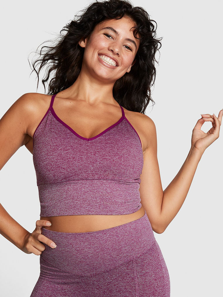 Buy Pink Seamless Longline Sports Bra Online in Kuwait City