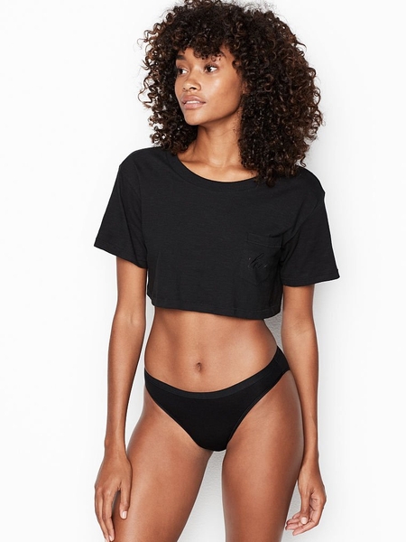 Sears Brand Women's T Shirt Bra & Bikini Panty Set 44D Black