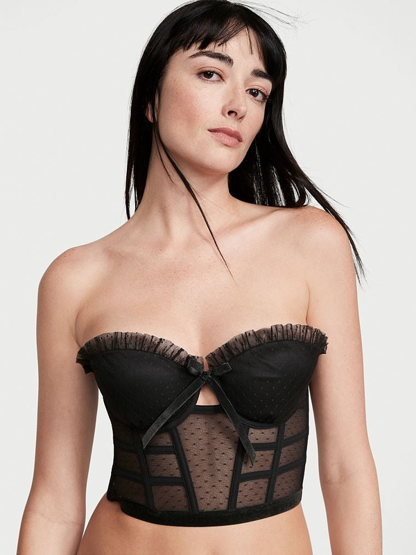 Buy Dream Angels Rosebud Embroidery Unlined Strapless Plunge-Back Corset Top  online in Dubai