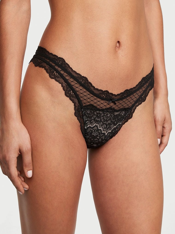 Butterfly Embroidery Strappy Crotchless Panty