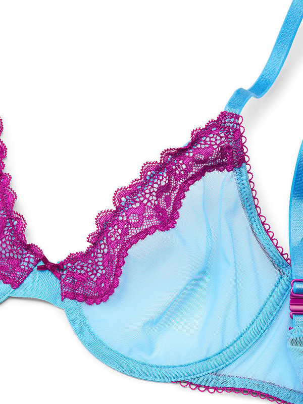 Buy Victoria's Secret Fun & Flirty Lace-Trim Unlined Demi Bra